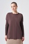 116 Elastic Sleeves Merserized Tunic Brown