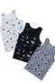 Boys' Cotton Lycra Colored Undershirts 3-Pack 7148 - 2