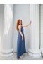 Women's Indigo Crop Shirt and Maxi Dress Two-Piece Set Nh26419 - 7