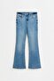 Yüksek bel basic flare jean - 6