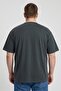 Men Crew Neck Short Sleeve Graphic Print T-Shirt, Dark Green - 4