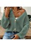 New Season Sage Green Buttoned Women's Sweater&Cardigan - 4