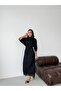 Women's Black Bat Sleeve Glittery Midi Dress Elt7277 - 2