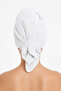 Towel Hair Cap White 100% Cotton Hair Drying, Drying, Showering, Bathing Head Towel - 3