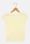 Kids Girl Crew Neck Short Sleeve Kuromi Print T-Shirt, Light Yellow - 3