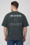 Men Crew Neck Short Sleeve Graphic Print T-Shirt, Dark Green - 4