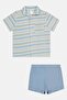 Toddlers Boy 2 pcs Stripe Shirt And Shorts Set, Multicolor - 2
