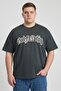 Men Crew Neck Short Sleeve Graphic Print T-Shirt, Dark Green