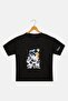 Kids Boy Graphic Print Short Sleeve T-Shirt, Black - 2