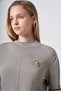 200 Broch Detailled Half Fishing Merceerized Tunic Gray - 3
