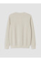 Özmarka New Season Beige Crew Neck Men's Sweatshirt - 5