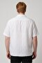 Men Regular Fit Plain Short Sleeve Casual Shirt, White - 4
