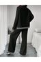 Stripe Detailed Women's Knitwear Set Crew Neck Sweater and Pants - 6