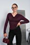 Women's Plum Degaje Collar Long Sleeve Blouse Pc7004 - 4