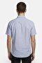 Men Regular Fit Short Sleeve Plain Casual Shirt, Blue - 4
