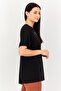 Women Relaxed Fit Short Sleeve Training Top, Black - 2