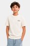Kids Boy Crew Neck Short Sleeve Graphic Print T-Shirt, Off White