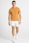 Men Slim Fit Short Sleeve Training T-Shirt, Tan - 3