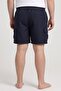 Men Brand Logo Broad Shorts, Dark Navy - 4