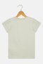 Kids Girl Crew Neck Short Sleeve Print T-Shirt, Sage Green - 3