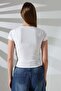 Women's Square Neck Short Sleeve Lycra Crop Body 21804 - 4