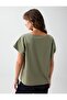 Khaki Loose Crew Neck Knitted T-Shirt - 5