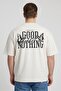 Men Crew Neck Short Sleeve Graphic Print T-Shirt, Off White - 4