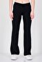 Women Regular Fit Solid Flare Pants, Black