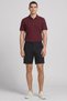 Men Solid Basic Shorts, Black - 2