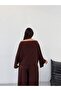 Women's Brown Boat Neck Wide Sleeve Blouse Frv0228 - 7
