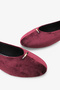 Charity Women's Ballet Flats - Burgundy Velvet - 4