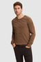 Men's Dark Brown Basic Sweater 50307928-Vr084 - 3