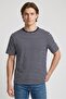 Men Crew Neck Short Sleeve Stripe T-Shirt, Multicolor