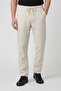 Men Regular Fit Plain Straight Pants, Beige