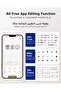 طابعة ملصقات E11 مع 4 أشرطة، بلوتوث ولوحة مفاتيح QWERTY، لون أسود - 5