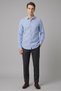 Men Regular Fit Plain Long Sleeve Casual Shirt, Blue - 2