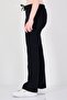 Women Regular Fit Solid Flare Pants, Black - 2
