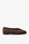 Charity Women's Ballet Flats - Brown Velvet