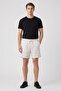 Men Stripes Basic Shorts, Beige - 2