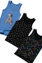 Boys' Cotton Lycra Colored Undershirts 3-Pack 7150 - 2