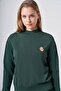 200 Broch Detailled Half Fishing Hemmered Mercerized Tunic Pine Green - 2
