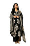 Black Cotton Salwar Kameez & Dupatta Set - ALV2041 | Black-Size:M-38-Inches