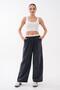 Women's Double Belt Detailed Wide Leg Tencel Trousers 265048 - 2