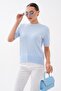 Women's Collared Lace Detailed Short Sleeve Knitted Blouse 265009 - 3