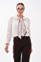 Women's Collared Scarf Detailed Knitted Sweater 265068 - - 3