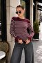 Women's Striped Patterned Knitwear Knitted Sweater 265011 -