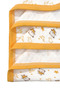 Teddy Bear Patterned Combed Cotton Single Layer Cream Yellow Baby Blanket - 3