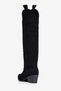 Women's Suede Boots Western Embroidery Detailed Heeled Pull-On Dora Black - 5