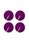 Set of 4 Purple Round Plexiglass Coasters (10X10 cm) - 6