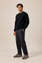 Steni New Season Men's Regular Fit Winter Crew Neck Sweatshirt Black - 3